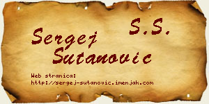Sergej Šutanović vizit kartica